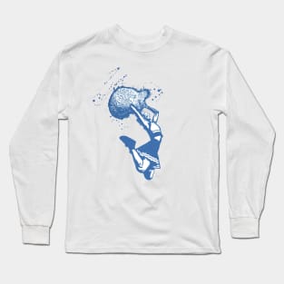 Cheeleader jumping with pom poms - 01 Long Sleeve T-Shirt